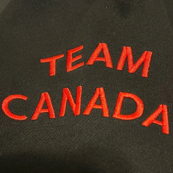Team Canada Vintage Style Black Full Zip Sweater Jacket With Embroidery XL - Picture 6 of 11